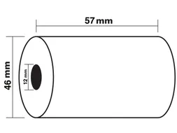 thermische rekenrol 57 mm D +-46 mm asgat 12 mm