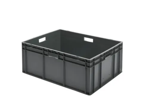 Euronorm Stapelkrat 320x800x600mm 127liter Wanden/bodem Gesl. Grijs