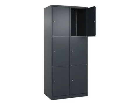 lockerkast,HxBxD 1850x800x500mm,2x3vakken,vak B 400mm,cil.-slot