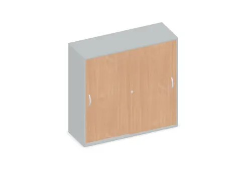 Schuifdeurkast 1150x1200x430mm Romp Lichtgrijs Decor Front Beuken