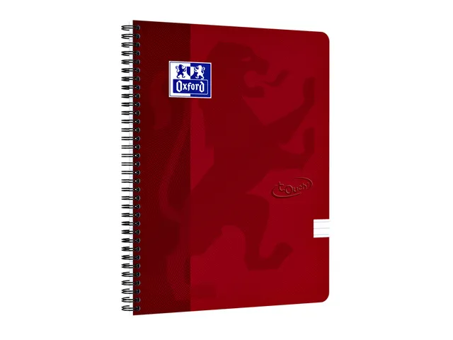 Spiraalblok Oxford Touch A4 lijn 70vel rood
