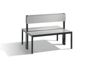 omkleedbank,HxLxD 796x1000x760mm,HPL zilvergrijs,frame staal RAL7021 - 1