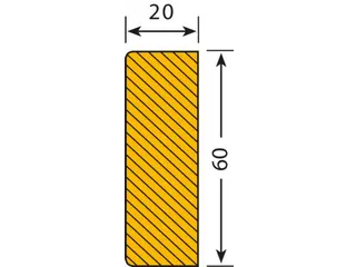 Beveiligingsprofiel Pu-Schuim Vlakbescherming Rechthoekig 60x20mm - 2