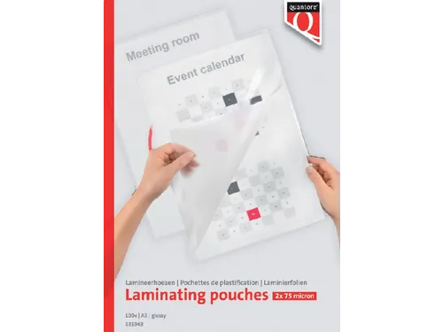Lamineerhoes Quantore A3 2x75 Micron glanzend 100stuks