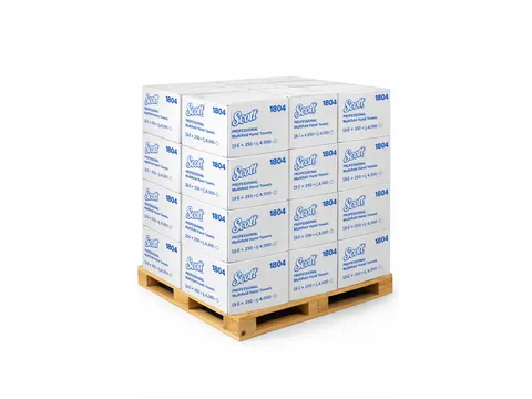 Handdoek Scott m-vouw 1-laags Wit 1804 Pallet