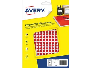 PET08R ronde markeringsetiketten diameter 8 mm rood - 1