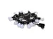 Tuya LED - 15m - 15 Lampes Multicolores - càble Noir - Smart