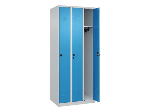 locker,HxBxD 1850x750x500mm,3vak,vak B 250mm,draaigrendel