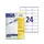 etiket Avery ILK 70x36mm 100 vel 24 etiketten per vel wit