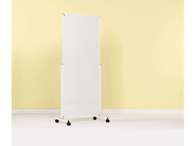 Dubbelzijdig Whiteboard 180x75cm Mobiel Emaille wit profiel