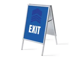 Stoepbord A1 complete set met print "EXIT" Blauw
