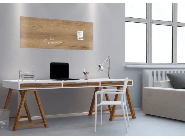 Glasmagneetbord Sigel Artverum 130x55cm Natural Wood