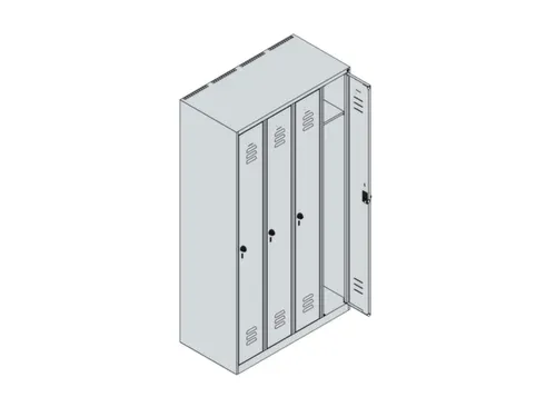 locker,HxBxD 1850x1000x500mm,4vak,vak B 250mm,cil.-slot