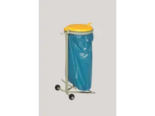 Afvalverzamelaar 120 Liter Enkelvoudig Verrijdbaar Deksel Geel - 2