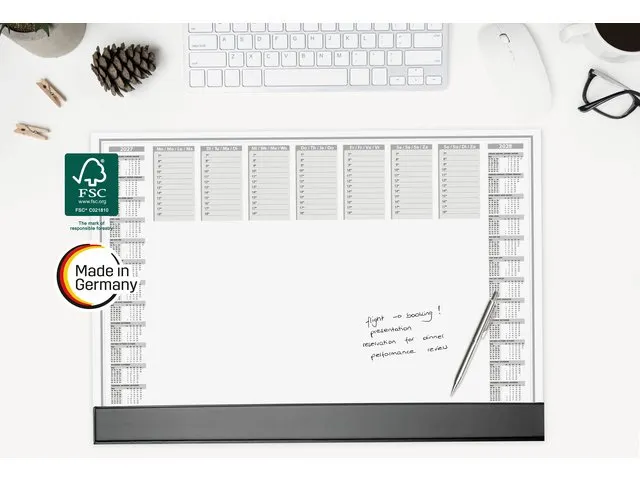 Designonderlegger Sigel Office 27/28 59,5x41cm dag/week- planner 40 ve