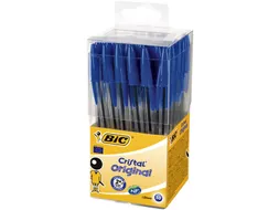 Balpen Bic Cristal medium blauw in tubo verpakking