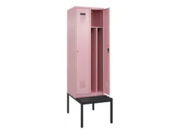 locker met bank,voor scheiding van kleding,HxBxD 2120x600x815mm,2vak