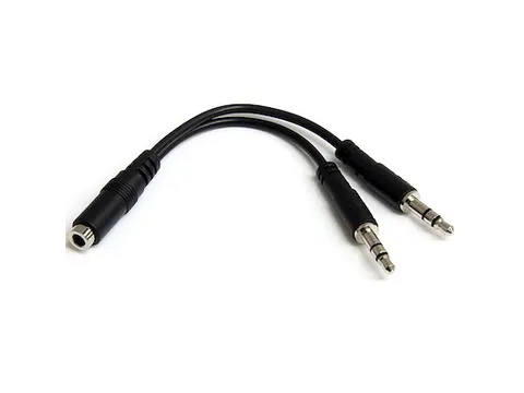 3,5mm 4-pins naar 2x 3-pins 3,5mm Headset Verloopkabel F/M