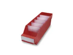 stellingbak,HxBxD 95x90x300mm,PP,rood