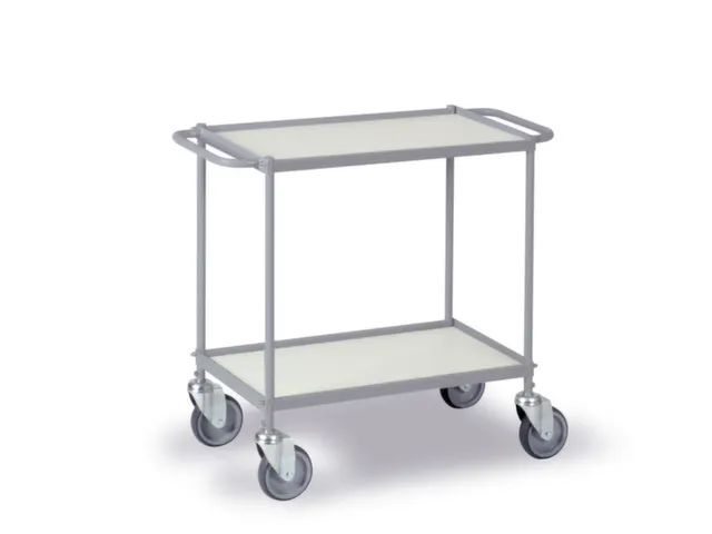 Universele Wagen 150kg 660x340mm 2 Etages Met Beugel Zilvergrijs