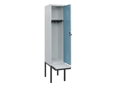 locker met bank,HxBxD 1950x400x815mm,1vak,vak B 400mm,draaigrendel
