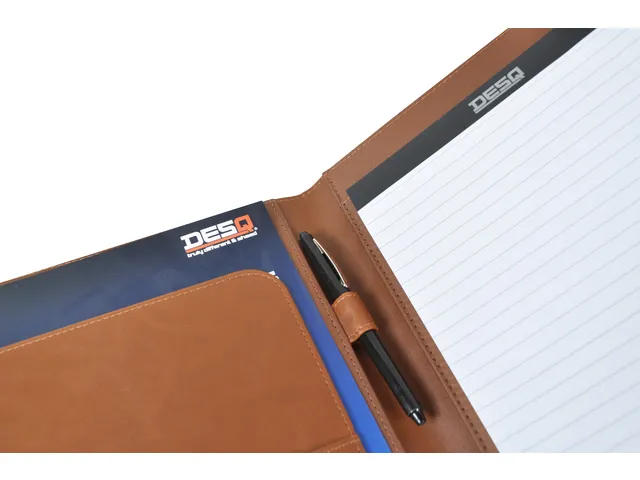 DESQ 3682.07 A4 Conferentiemap inclusief Schrijfblok Bruin