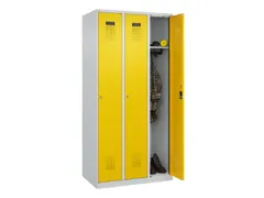locker,HxBxD 1850x900x500mm,3vak,vak B 300mm,cil.-slot,staand op vloer