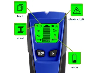 Digitale leidingzoeker detecteert tot 51 mm, metaal/hout/kabels - 6