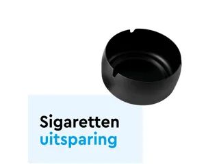 Asbak BRASQ tafelmodel 1 liter met deksel AT700 zwart - 7