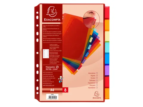 Tabbladen PP A4 8 tabs personalis.