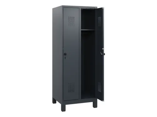 schoollocker,HxBxD 1630x600x500mm,2vak,vak B 300mm,draaigrendel,voeten