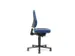 Werkplaatsstoel,zitting kunstleer blauw