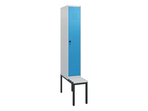 locker met bank,HxBxD 1950x300x815mm,1vak,vak B 300mm,draaigrendel