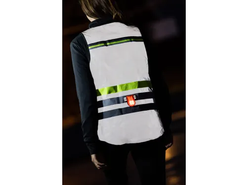 Lucy Jacket Full Reflective Fluohesje Grijs/Geel Maat Small