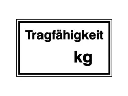 aanwijzingsbord,Draagcapaciteit ... kg,aluminium gemerkt,gemoffeld