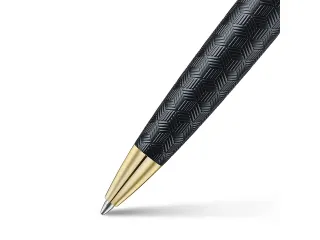 Balpen Sheaffer 300 E9347 Engraved matt black shiny chrome cap - 3
