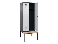 locker met bank,HxBxD 2120x800x815mm,2vak,vak B 400mm,cilinderslot