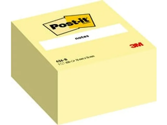 Memoblok 3M Post-it 636 76x76mm kubus geel