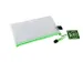 etui DIN PVC-vrij transparant neon groen met ritssluiting