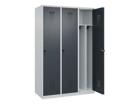 locker voor scheiding van kleding,HxBxD 1850x1200x500mm,3vak