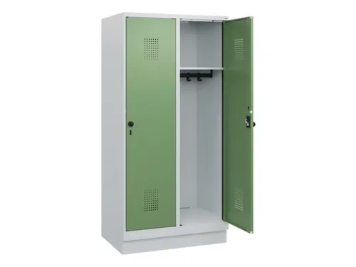 schoollocker,HxBxD 1630x800x500mm,2vak,vak B 400mm,draaigrendel,sokkel