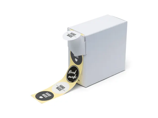 Etiket op Rol 35mm Hand Made Zwart Wit 250 Stuks