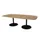 Linesto vergadertafel 240x120 deens ovaal honey castello 25mm zwart