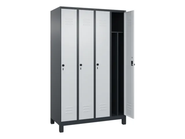 locker voor scheiding van kleding,HxBxD 1950x1200x500mm,4vak