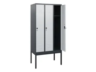 locker,HxBxD 1950x900x500mm,3vak,vak B 300mm,draaigrendel - 2