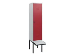 locker met bank,HxBxD 1950x400x815mm,1vak,vak B 400mm,draaigrendel