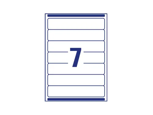 Rugetiket Avery L7702-25 smal 192x39mm zelfklevend wit 175 stuks