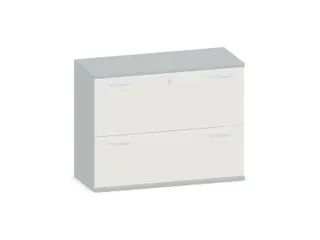 hangmappenkast 770x1000x430mm 2hangmappenframes Onyx+ lichtgrijs - 1