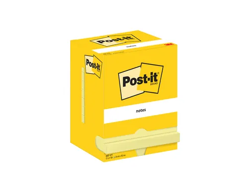 Memoblok Post-it 657 76x102mm geel 12 stuks