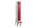 locker met bank,voor scheiding van kleding,HxBxD 2120x300x815mm,1vak
